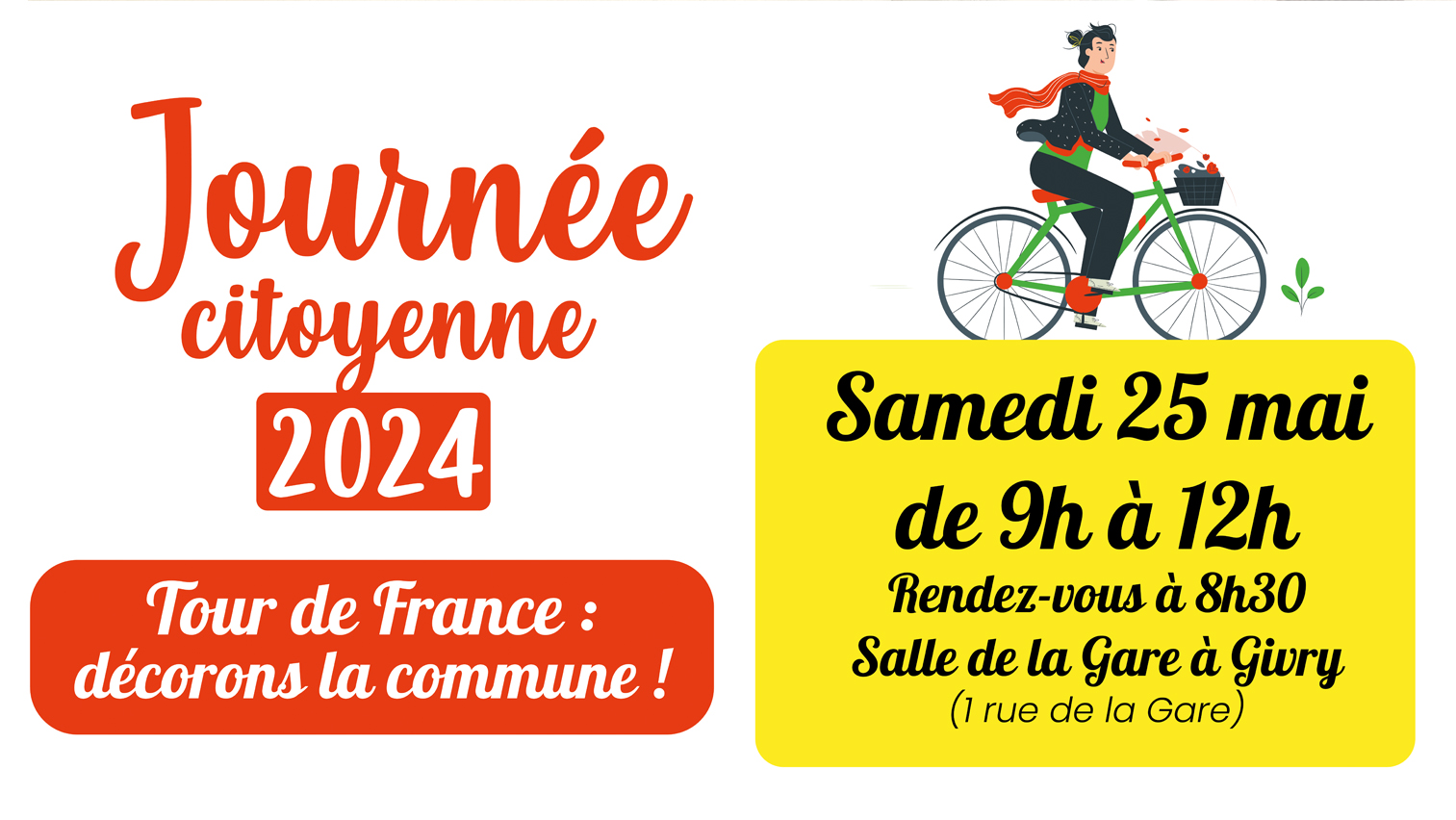 Samedi 25 mai | Journée citoyenne "Tour de France : décorons la commune !"