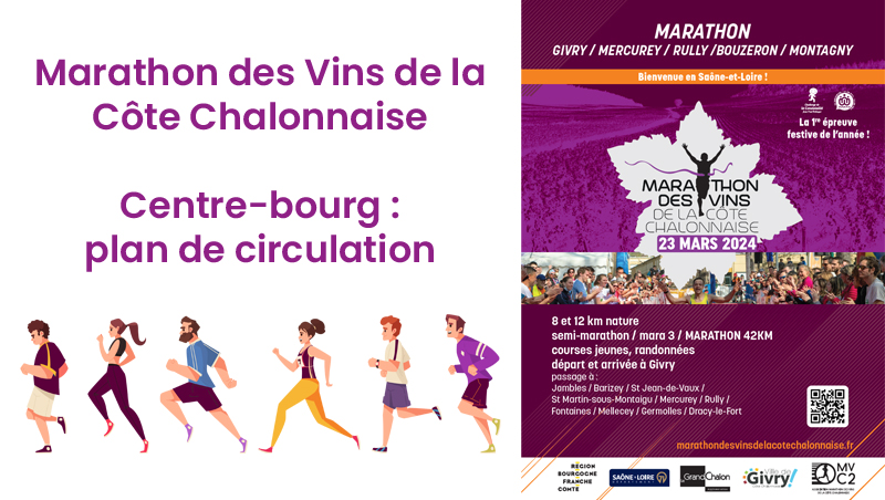Marathon des Vins de la Côte Chalonnaise - Centre-bourg : plan de circulation