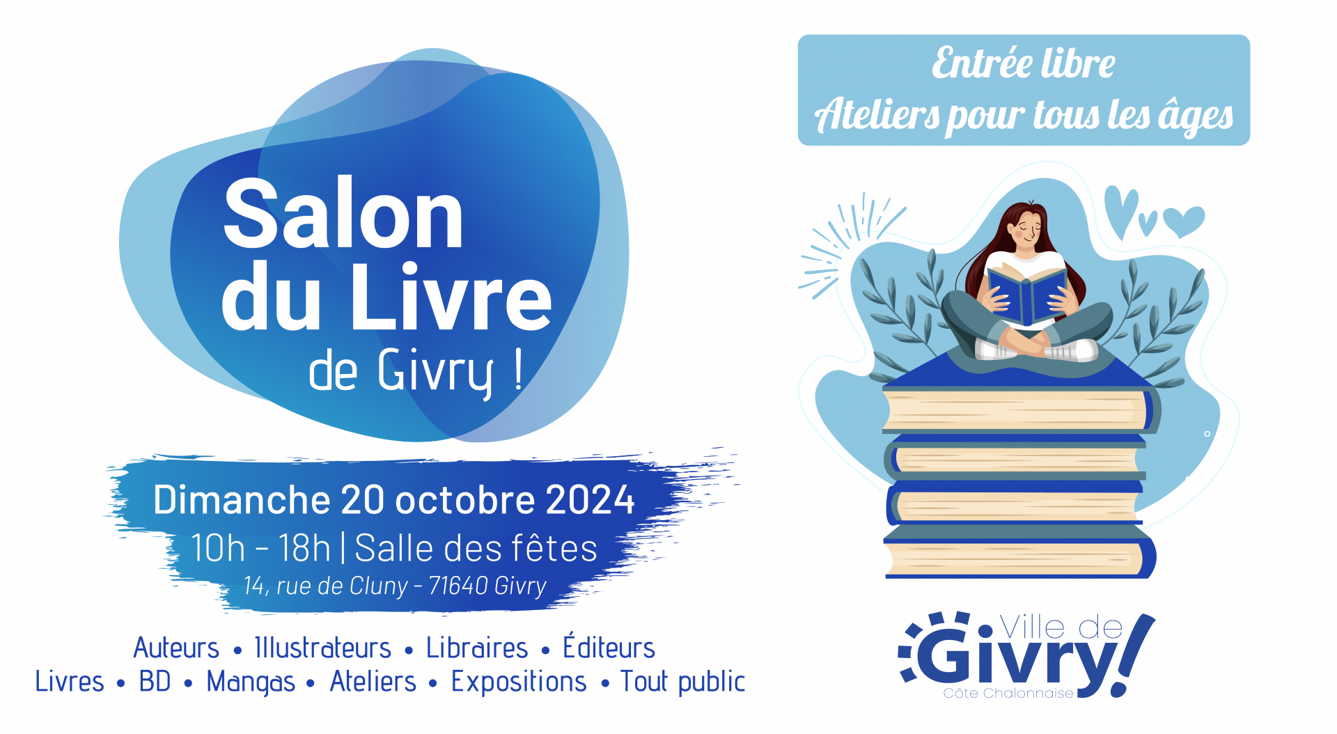 Le Salon du Livre de Givry : dimanche 20 octobre !