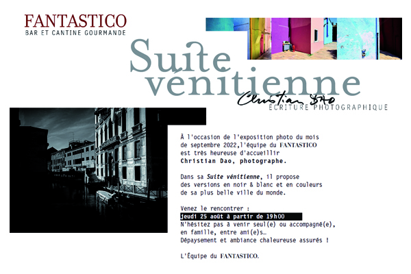 Vernissage exposition "Suite vénitienne" au FANTASTICO !