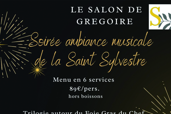 Soirée de la Saint-Sylvestre en musique au restaurant "Le Salon de Grégoire" !
