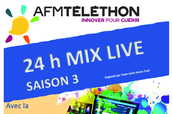 Téléthon : Mix Live 24h dans la Salle des fêtes !
